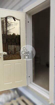 стальная дверь с тонированным стеклопакетом