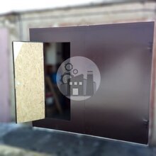 ворота для гаража с внутренним покрытием OSB-плитой