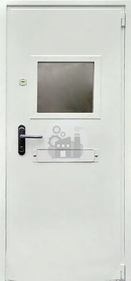 кассовая дверь со стеклом и лотком-ДВ-1177