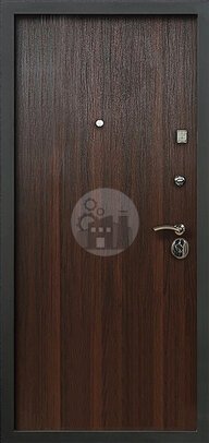 недорогая дверь, отделка ламинат - внутренняя часть двери ДВ-489